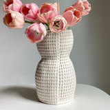 Medium Grid Curvy Vase Vases