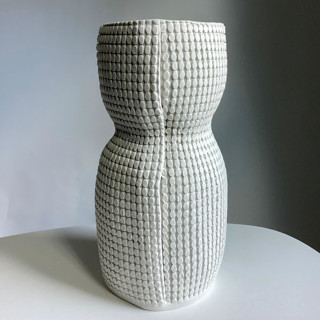 Large Grid Curvy Vase Vases