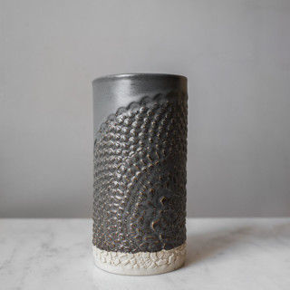 Lace Canister Large - Gunmetal Vases