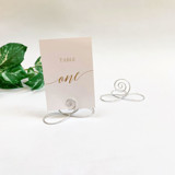 Silver Wire Infinity Table Number Card Holder, Set of 5 Centerpieces and Tabletop Decor