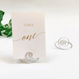 Silver Wire Spiral Table Number Card Holder, Set of 5 Centerpieces and Tabletop Decor