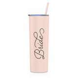 Bride Tumbler | Matte Blush | 20 Ounce Stainless Steel Gifts for the Bride