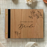 Letters to the Bride Book | Cherry Wood | 8.5 x 11 Gifts for the Bride