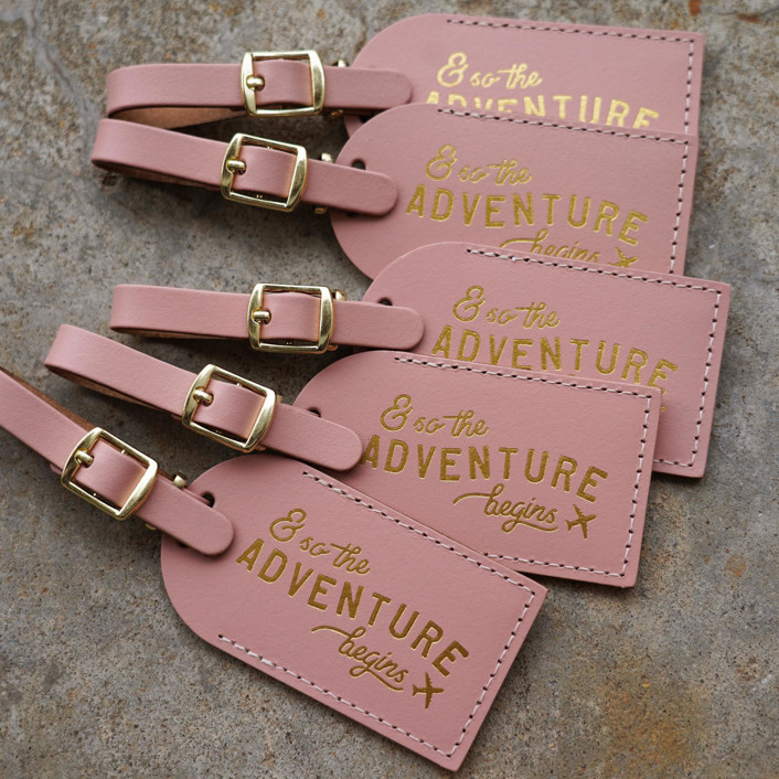 So the Adventure Begins Luggage Tags Dusty Rose, Quantity of