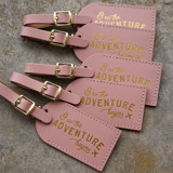 & So the Adventure Begins Luggage Tags | Dusty Rose, Quantity of 5 Favors