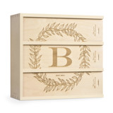 Monogram Cottage - Personalized Wedding Wine Box Couple gifts