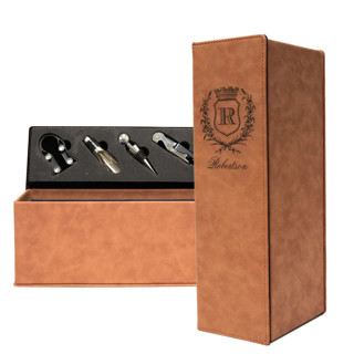 Engraved Wine Box Set Couple gifts