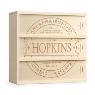 Family Vintage - Personalized  Anniversary Wine Box Couple gifts