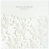 Custom Floral Laser Cut Invitation Pocket for 6x6 Card | Set of 10 | Envelopes Included Invitation Pockets