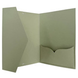 Elegant Sage Green Matte Wedding Invitation Folder Covers | 5×7 Pocket Invitations | Set of 10 Invitation Pockets