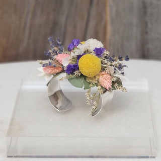 Spring Solstice Floral Wrist Cuff Dried Florals