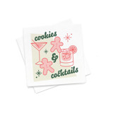 Cookies and Cocktails Gingerbread Holiday Napkin Pack, cocktail size, pack of 50 Napkins