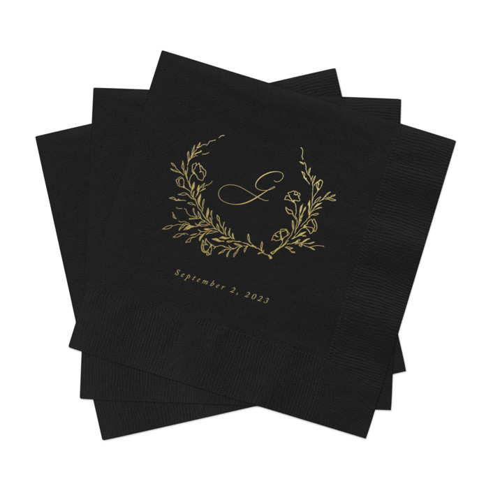 Botanical Wedding Cocktail Napkins, Pack of 200 Napkins by Studio