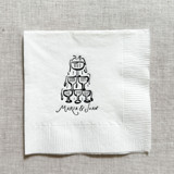 Customizable champagne tower cocktail napkins - White Napkins (Set of 100) Napkins