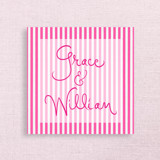 Striped Personalized Napkins, your choice of ink color Napkins