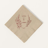 Floral Names Napkin, cocktail size, set of 100 Napkins