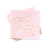 Tying The Knot Napkin Pack in Pink, set of 20 Napkins
