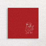 “I Do, Too!” Australian Shepherd Wedding Cocktail Napkins Red Napkins