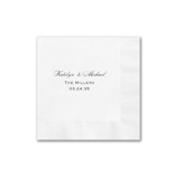 Custom Napkin with Names and Date Napkins
