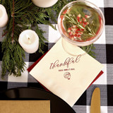 Thankful Turkey Napkin, cocktail size, set of 100 Napkins