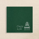 Champagne Tower Personalized Cocktail Napkins Green Napkins