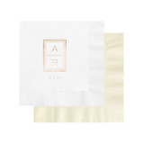 Modern Monogram Custom Napkin - Pack of 100 Napkins