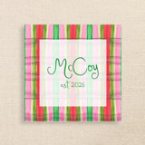 Striped Bow Personalized Cocktail Napkins | Pack of 50 premium quality Napkins