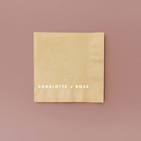 Simple Block Names Statement Napkin, cocktail size, set of 50 Napkins