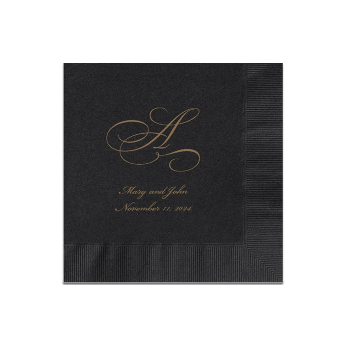 Script Monogram Custom Napkin Pack of 100 Napkins by Papel Custom