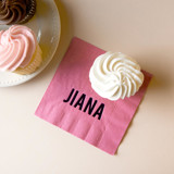 Bold Block Name Napkin, cocktail size, set of 50 Napkins
