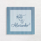 Striped Personalized Napkins, your choice of ink color Napkins