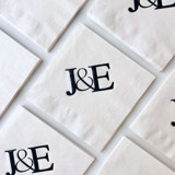 Monogram Beverage Napkin | Personalized Initials | Set of 50 Napkins