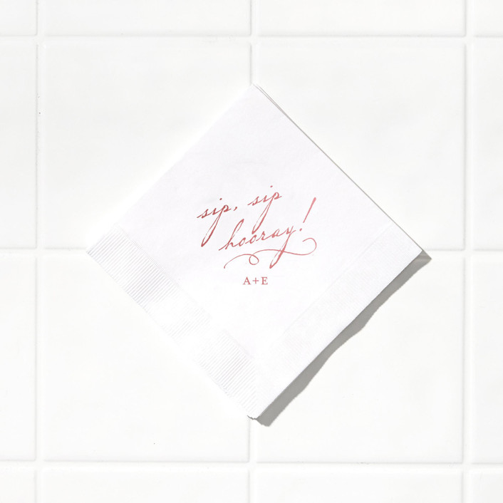 Dear Script Napkin, cocktail size, set of 100 Napkins by ForYourParty ...
