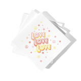 Love, Love, Love Napkin Pack, pink lemonade color, cocktail size, pack of 50 Napkins
