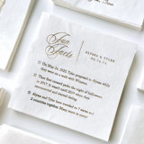 Fun Fact Cocktail Napkin | Personalized Bar Decor | Set of 50 Napkins