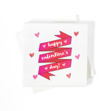 Valentine's Day Banner Napkins, cocktail size, set of 20 Napkins