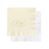 Custom Foil Cheers Wedding Napkins | Pack of 100 Napkins