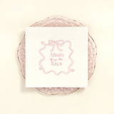 Ribbon Frame Tying the Knot Napkin, luncheon size, set of 100 Napkins