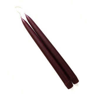 The 11 Inch Hand-Dipped Taper Candle in Burgundy Candles