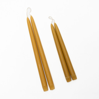 The 11 Inch Hand-Dipped Taper Candle in Honey Candles