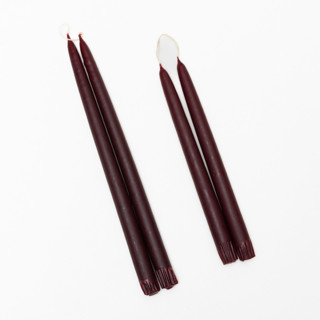 The 14 Inch Hand-Dipped Taper Candle in Burgundy Candles