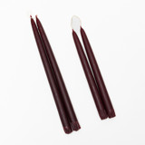 The 14 Inch Hand-Dipped Taper Candle in Burgundy Candles