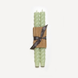 10" Rope Tapers (pair) Celadon Candles