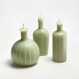 Bottles set of 3 Celadon Candles