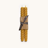 10" Rope Tapers (pair) Natural Candles