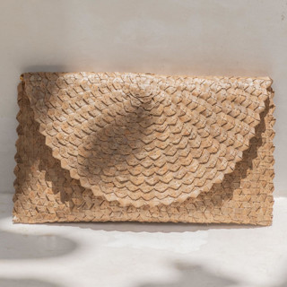 Rattan Clutch in Amber Bridal Clutches and Purses