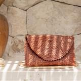 Rattan Clutch in Clay Bridal Clutches and Purses