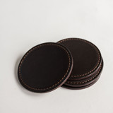 The Leather Coasters in Tobacco Groomsmen Gifts