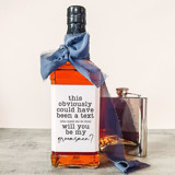 Groomsman Liquor Bottle Label | Text Groomsmen Gifts
