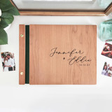 Romantic Wedding Guest Book | Cherry Wood | 8.5 x 11 Guest books